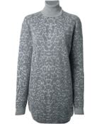 McQ by Alexander McQueen Leopard Pattern Sweater Dress - Lyst