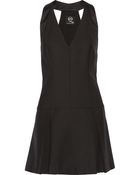 McQ by Alexander McQueen Satin-Trimmed Wool-Blend Twill Mini Dress - Lyst