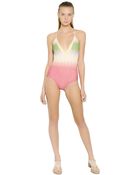 Missoni Viscose Knit One Piece Swimsuit - Lyst