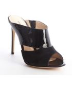 Alexandre Birman Black Patent Leather And Suede Pumps - Lyst