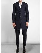 Ann Demeulemeester Striped Trench Coat - Lyst