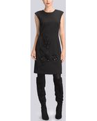 Natori Textured Cloque Panel Dress - Lyst