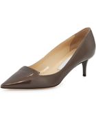 Jimmy Choo Allure Patent Pointedtoe Loafer Pump Gray - Lyst