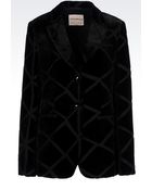 Emporio Armani Runway Jacket In Velvet - Lyst