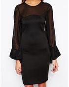Tfnc Carina Dress with Sheer Kimono Sleeves - Lyst