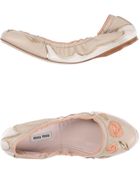 Miu Miu Ballet Flats - Lyst