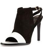 Rachel Zoe Lacey Suede And Leather High-Heel Pump - Lyst