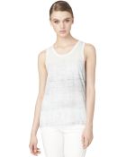 Calvin Klein Jeans Print Yoke Tank Top - Lyst