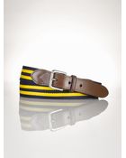 Polo Ralph Lauren Striped Webbed-Cotton Belt - Lyst