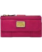 Fossil Emory Leather Clutch - Lyst