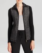 C By Bloomingdale's Herringbone Zip Front Jacket - Lyst