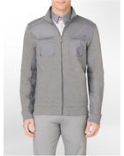Calvin Klein White Label Lightweight Textured Mock Neck Zip Front Jacket - Lyst