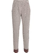 Maje Eshmire Printed Crepe De Chine Tapered Pants - Lyst