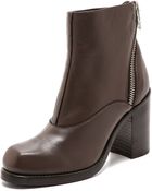 McQ by Alexander McQueen Nazrul Curved Zip Ankle Booties - Concrete - Lyst