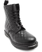 Dr. Martens Quilted Black Leather Boots - Lyst