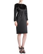 Jil Sander Crystal-Embellished Silk Satin Dress - Lyst