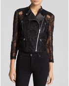 Yigal Azrouel Jacket - Embroidered Tulle Lace Cropped Moto - Lyst