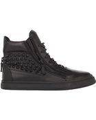 Giuseppe Zanotti Studded Double-Zip High-Top Sneakers - Lyst
