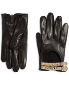 Valentino Rockstud Buckled Leather Gloves - Lyst