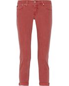 Ag Adriano Goldschmied Stilt Striped Low-Rise Straight-Leg Jeans - Lyst