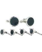 David Donahue Black Onyx Cuff Links Studs Set - Lyst