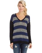 Kensie Wide Striped Sweater - Lyst