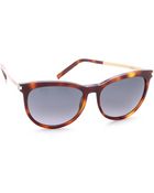 Saint Laurent Gradient Sunglasses - Havana/Grey Gradient - Lyst