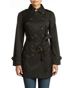 Jones New York Double Breasted Trench Coat - Lyst