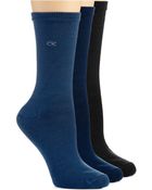 Calvin Klein Three Pack Soft Touch Socks - Lyst