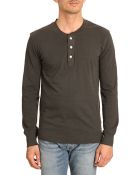 Denim & Supply Ralph Lauren Black Flag Henley Tunisian Collar T-Shirt - Lyst