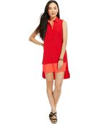Tommy Hilfiger Tiered Colorblock Dress - Lyst