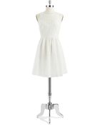 Plenty By Tracy Reese Eyelet Fit And Flare Dress - Lyst