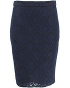 Lanvin Lace Pencil Skirt - Lyst