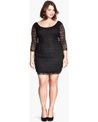 H&M + Lace Dress - Lyst