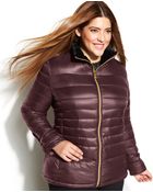 Calvin Klein Plus Size Quilted Packable Down Puffer Coat - Lyst