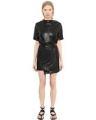 Isabel Marant Nappa Leather Wrap Dress - Lyst