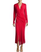 Donna Karan New York Long-Sleeve Twisted-Front Dress - Lyst