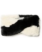 Eugenia Kim Kristi Fur Headband - Black/Cream - Lyst