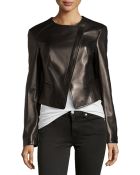 Michael Kors Asymmetric Leather Jacket - Lyst