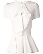 Alexander McQueen Peplum Top - Lyst
