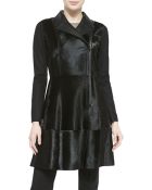 Elie Tahari Aliza Structured Calf Hair Coat - Lyst