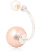 Delfina Delettrez Double Pearl Earring - Lyst