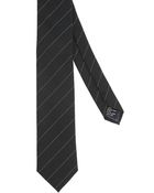 Selected Black And White Striped Tie - Lyst