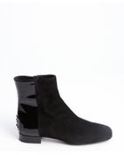 Tod's Black Leather And Suede Ankle Boots - Lyst