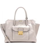 Miu Miu Leather Tote - Lyst