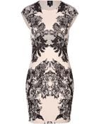 McQ by Alexander McQueen Lace Print Bodycon Dress - Lyst