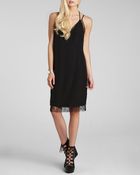 BCBGeneration Slip Dress Lace Trim - Lyst