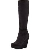 Dee Keller Barbara Suede Wedge Knee Boot - Lyst