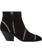 Giuseppe Zanotti Multi-Zip Ankle Boots - Lyst