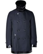 Burberry London Cotton Lanseer Coat With Leather Trim And Fur Collar - Lyst